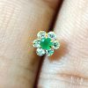 7 stone Middle Green One time gold Diamond Cut Nose Pin - Image 2